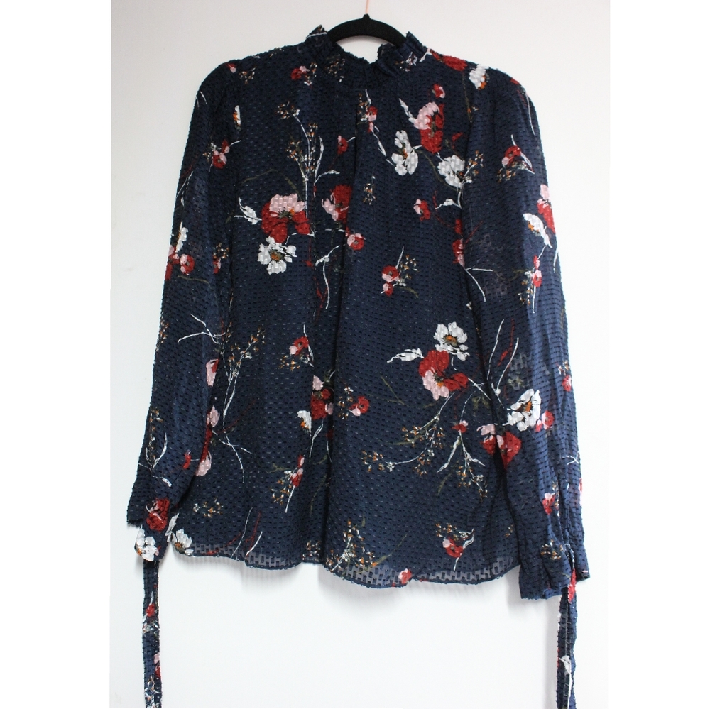 MASSIMO DUTTI~Floral blouse (L)